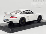 Norev 2007 Porsche 911 GT2 997 Coupe White OPENS 1:18 Scale - New *READ *