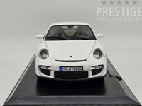 Norev 2007 Porsche 911 GT2 997 Coupe White OPENS 1:18 Scale - New *READ *