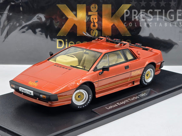Lotus Esprit Miniature KK-Scale 1:18 Turbo - Version Film 007 (1981), Blanc Et Rouge Lotus Esprit James Bond 007 Version Blanche Lotus Esprit Miniature KK-Scale 1:18 Turbo - Version Film 007 (1981), Blanc Et Rouge Lotus Esprit James Bond 007 Version Blanche