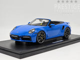 GT Spirit 2020 Porsche 911 (992) Turbo S Cabriolet Shark Blue 1:18 - New