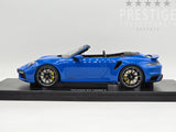 GT Spirit 2020 Porsche 911 (992) Turbo S Cabriolet Shark Blue 1:18 - New