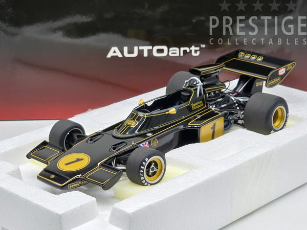 AUTOart 1973 Lotus 72E Formula 1 Emerson Fittipaldi #1 Black Gold 1:18 - New