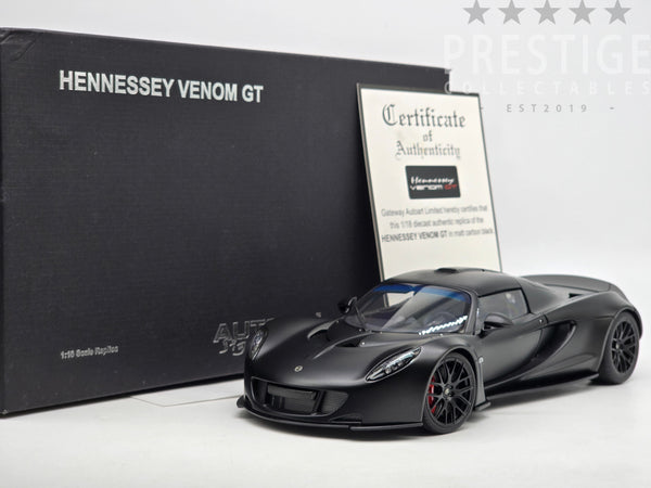 AUTOart Signature Hennessey Venom GT Spyder Matt Carbon Black 1:18 - New