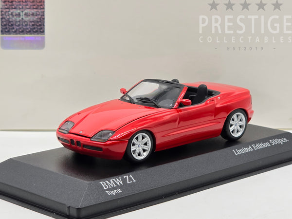 Minichamps 1991 BMW Z1 E34 Roadster Red 500 Pieces Only 1:43 Scale - New