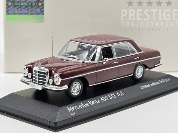 Minichamps 1968 Mercedes Benz 300 SEL 6.3 W109 Dark Red 1:43 - New