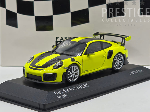 Minichamps 2018 Porsche 911 GT2 RS (991.2) Light Green w Silver Wheels 1:43 - New