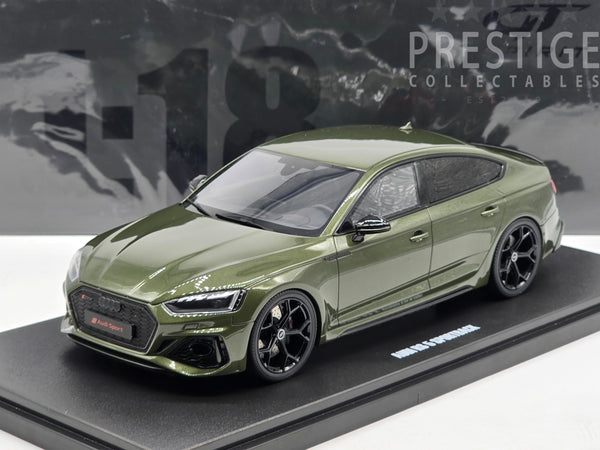 GT Spirit 2023 Audi RS5 Competition (F5) Sportback Coupe Metallic Green 1:18 - New