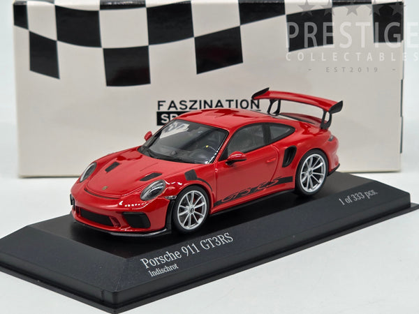 Minichamps 2018 Porsche 911 GT3 RS (991.2) Guards Red w Silver Wheels 1:43 - New