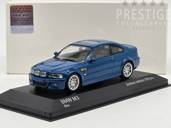 Minichamps 2001 BMW M3 E46 Coupe Blue 1:43 Scale - New