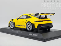 Minichamps 2023 Porsche 911 GT3 RS 992 Racing Yellow w Silver Wheels 1:18 - New