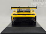 Minichamps 2023 Porsche 911 GT3 RS 992 Racing Yellow w Silver Wheels 1:18 - New