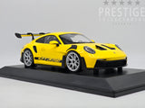 Minichamps 2023 Porsche 911 GT3 RS 992 Racing Yellow w Silver Wheels 1:18 - New