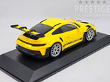 Minichamps 2023 Porsche 911 GT3 RS 992 Racing Yellow w Silver Wheels 1:18 - New