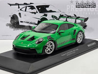 Minichamps 2023 Porsche 911 GT3 RS 992 Green w Silver Wheels 1:18 - New