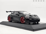 Minichamps 2023 Porsche 911 GT3 RS 992 Black w Red Wheels 1:18 - New