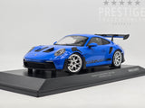 Minichamps 2023 Porsche 911 GT3 RS 992 Shark Blue w Silver Wheels 1:18 - New