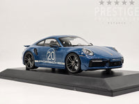 Minichamps 2021 Porsche 911 Turbo S (992) Sport Design Package Blue 1:18 - New