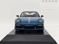 Minichamps 2021 Porsche 911 Turbo S (992) Sport Design Package Blue 1:18 - New