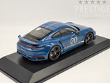 Minichamps 2021 Porsche 911 Turbo S (992) Sport Design Package Blue 1:18 - New