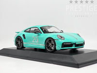 Minichamps 2021 Porsche 911 Turbo S (992) Sport Design Package Teal 1:18 - New