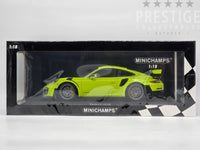 Minichamps 2018 Porsche 911 GT2 RS (991.2) Fluro Green w Silver Wheels 1:18 - New