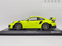 Minichamps 2018 Porsche 911 GT2 RS (991.2) Fluro Green w Silver Wheels 1:18 - New