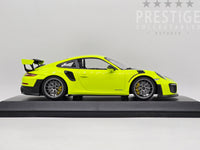 Minichamps 2018 Porsche 911 GT2 RS (991.2) Fluro Green w Silver Wheels 1:18 - New