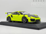 Minichamps 2018 Porsche 911 GT2 RS (991.2) Fluro Green w Silver Wheels 1:18 - New