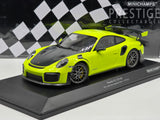 Minichamps 2018 Porsche 911 GT2 RS (991.2) Fluro Green w Silver Wheels 1:18 - New