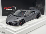 Top Speed 2022 Honda NSX Type S Gotham Grey Matte TS0425 1:18 - New