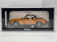 Norev 1970 Porsche 911 T Targa w Removeable Roof Orange 1:18 - New