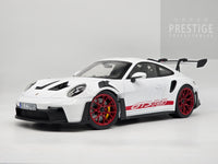 Norev 2022 Porsche 911 GT3 RS (992) White / Red LARGE 1:12 Scale - New