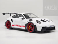 Norev 2022 Porsche 911 GT3 RS (992) White / Red LARGE 1:12 Scale - New