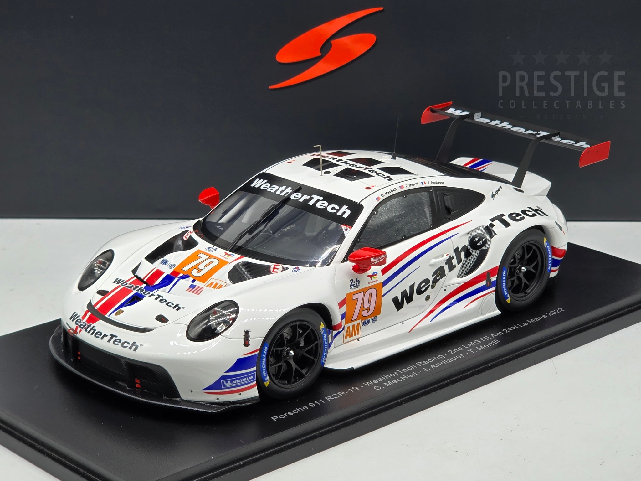 Spark 2022 Porsche 911 RSR-19 #79 24hr LeMans 2nd Place LMGTE 1:18
