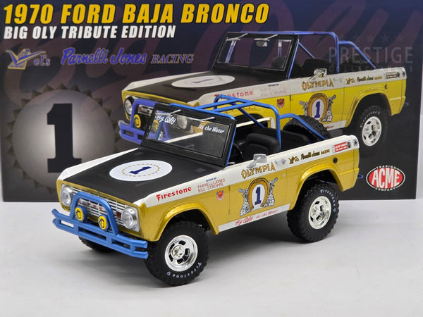 ACME 1970 Ford Baja Bronco Big Oly Tribute Edition Parnelli Jones Racing 1:18 - New