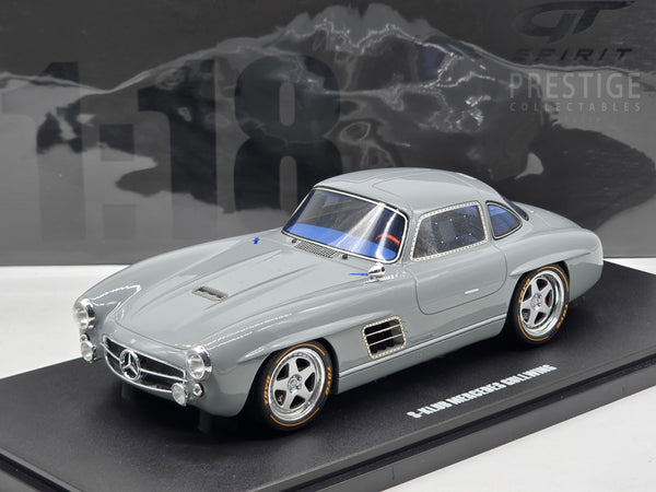 GT Spirit 2021 Mercedes Benz Gullwing S-Klub Tuned Nardo Grey GT418 1:18 - New