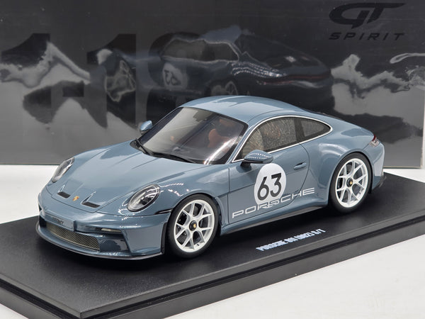 GT Spirit 2024 Porsche 911 S/T #63 Coupe (992) Meissen Blue GT491 1:18 - New