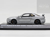 Kyosho Nissan Skyline GT-R R34 Nismo Grand Touring Car Grey 1:43 - New