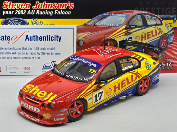 Classic Carlectables 2002 Ford AU Falcon V8 Supercar Johnson #17 Shell 1:18 - NOS