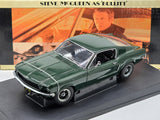 AUTOart 1968 Ford Mustang GT390 Fastback Bullitt Steve McQueen Green 1:18 - USED