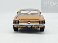 AUTOart 1967 Ford Mustang GT 390 Fastback Metallic Gold 72806 1:18 - READ / USED