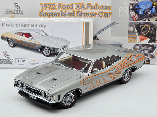 Classic Carlectables 1972 Ford XA Falcon Superbird Show Car Silver 1:18 - USED