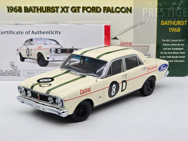 Classic Carlectables 1968 Ford XT Falcon GT Bathurst #8D White 1:18 - USED