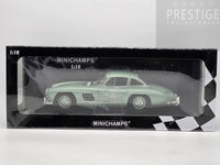 Minichamps 1955 Mercedes Benz 300 SL Coupe Gullwing Light Green Metallic 1:18 - New