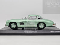 Minichamps 1955 Mercedes Benz 300 SL Coupe Gullwing Light Green Metallic 1:18 - New