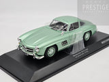 Minichamps 1955 Mercedes Benz 300 SL Coupe Gullwing Light Green Metallic 1:18 - New