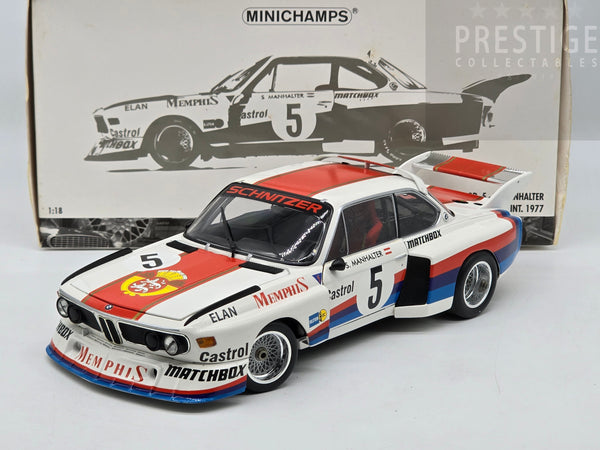 Minichamps 1977 BMW 3.5 CSL Group 5 Havirov International Winner 1:18 - USED