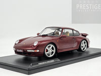 Solido 1997 Porsche 911 (993) Turbo Coupe Arena Red Metalic 1:18 Scale - New