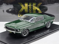 KK-Scale 1968 Ford Mustang GT 390 Fastback Bullitt Steve McQueen Green 1:18 - New