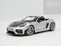 Norev 2023 Porsche 718 Spyder RS Weissach Package GT Silver Metallic 1:18 - New